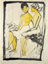 Two Young Girls, c.1911